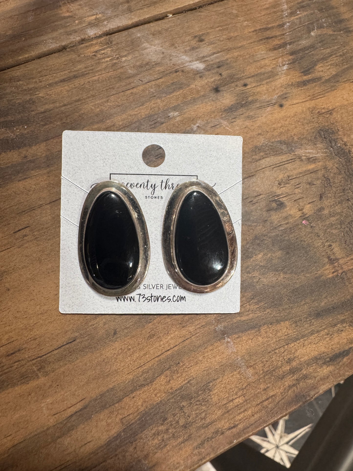 Tulip Black Onyx Studs