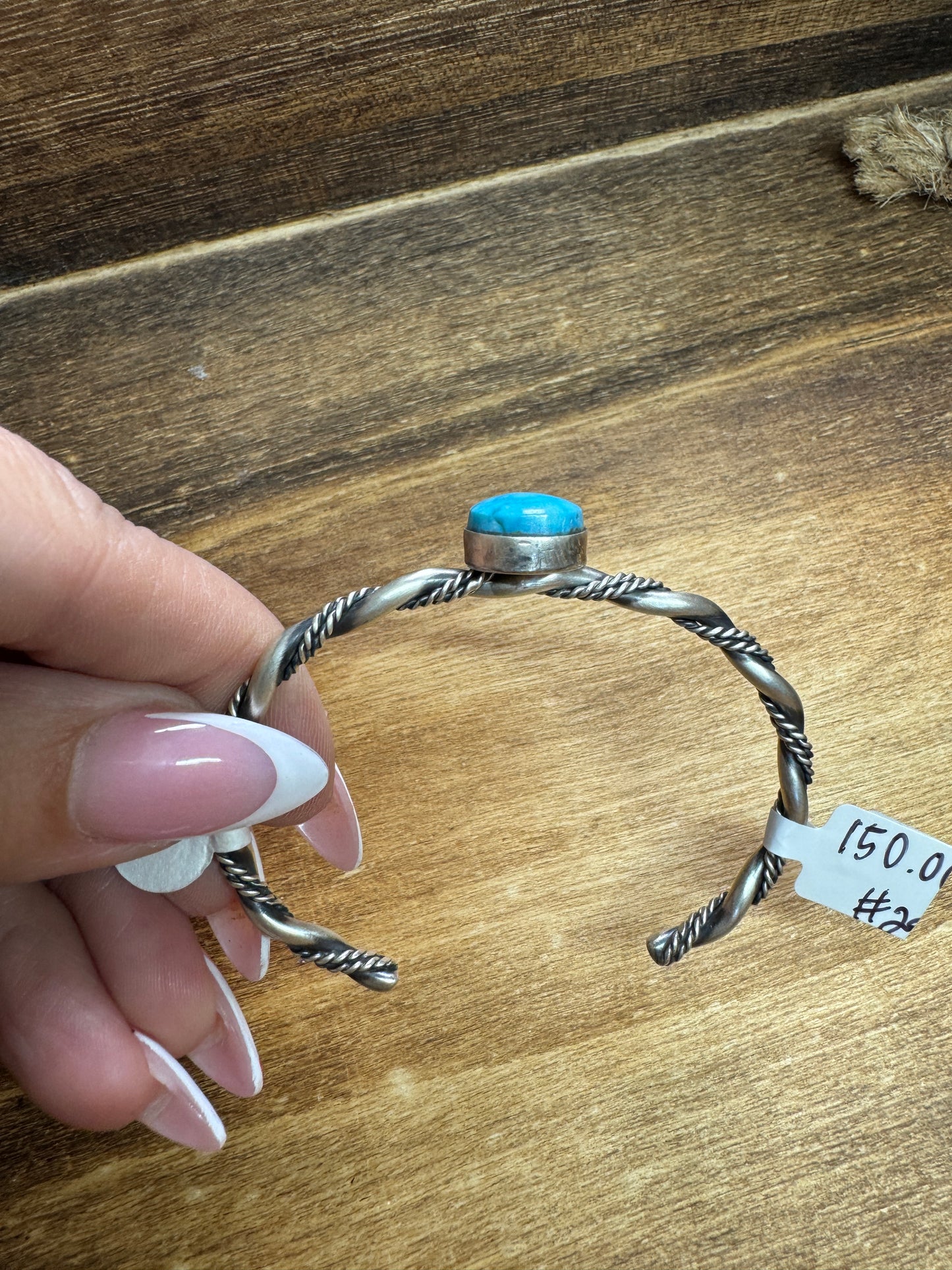 Amy Turquoise Sterling Silver Twist Cuff