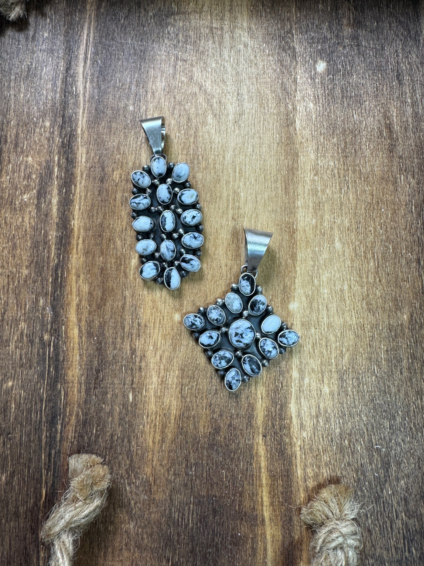 White Buffalo Cluster 2” Pendant A