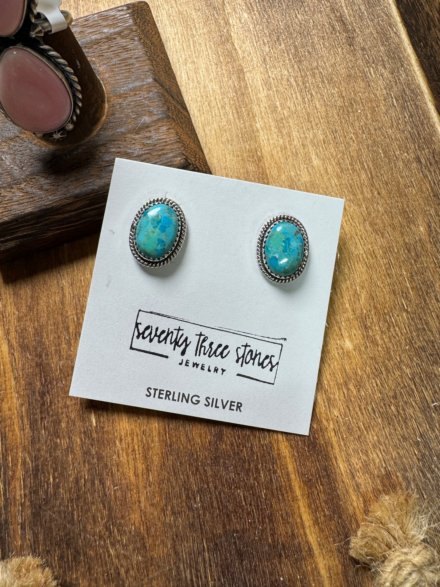 3/4” turquoise Stud Earrings