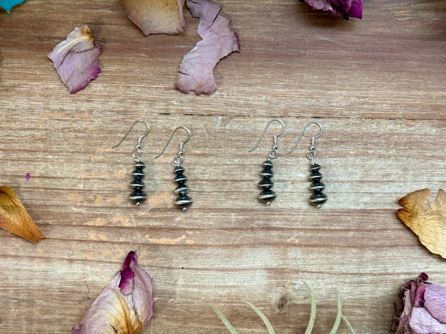 Sterling Silver Saucer Pearl Dangle Earrings – Handmade by Colby Ogg & Addalie Ogg – USA Made