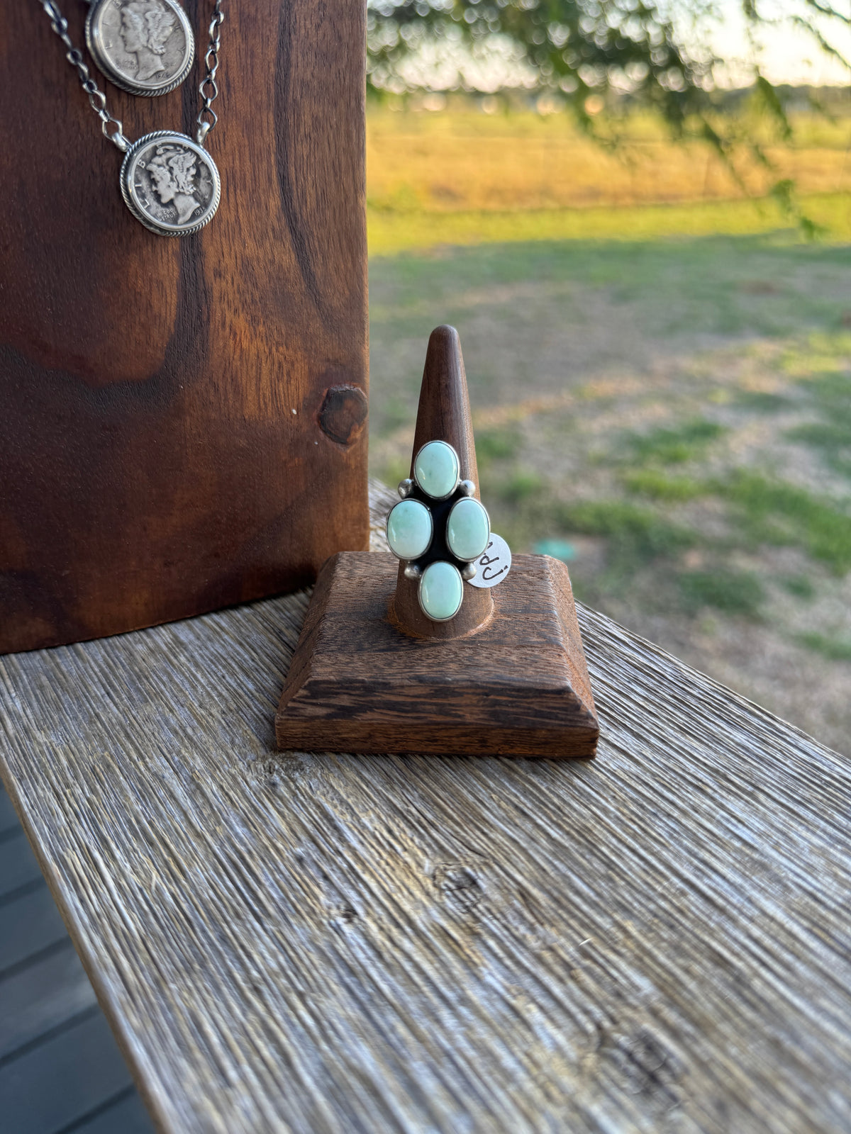 Paloma 4 stone ring adjustable