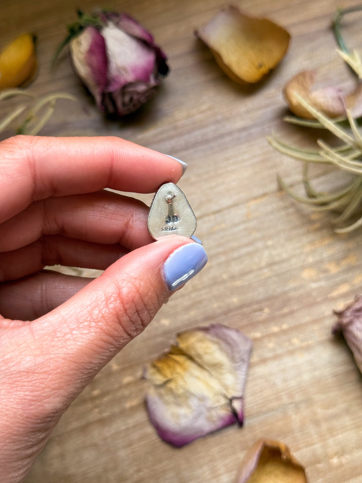 Sterling Silver Sonoran Mountain Turquoise Stud Earrings – Handmade by Artist Jason Ogg