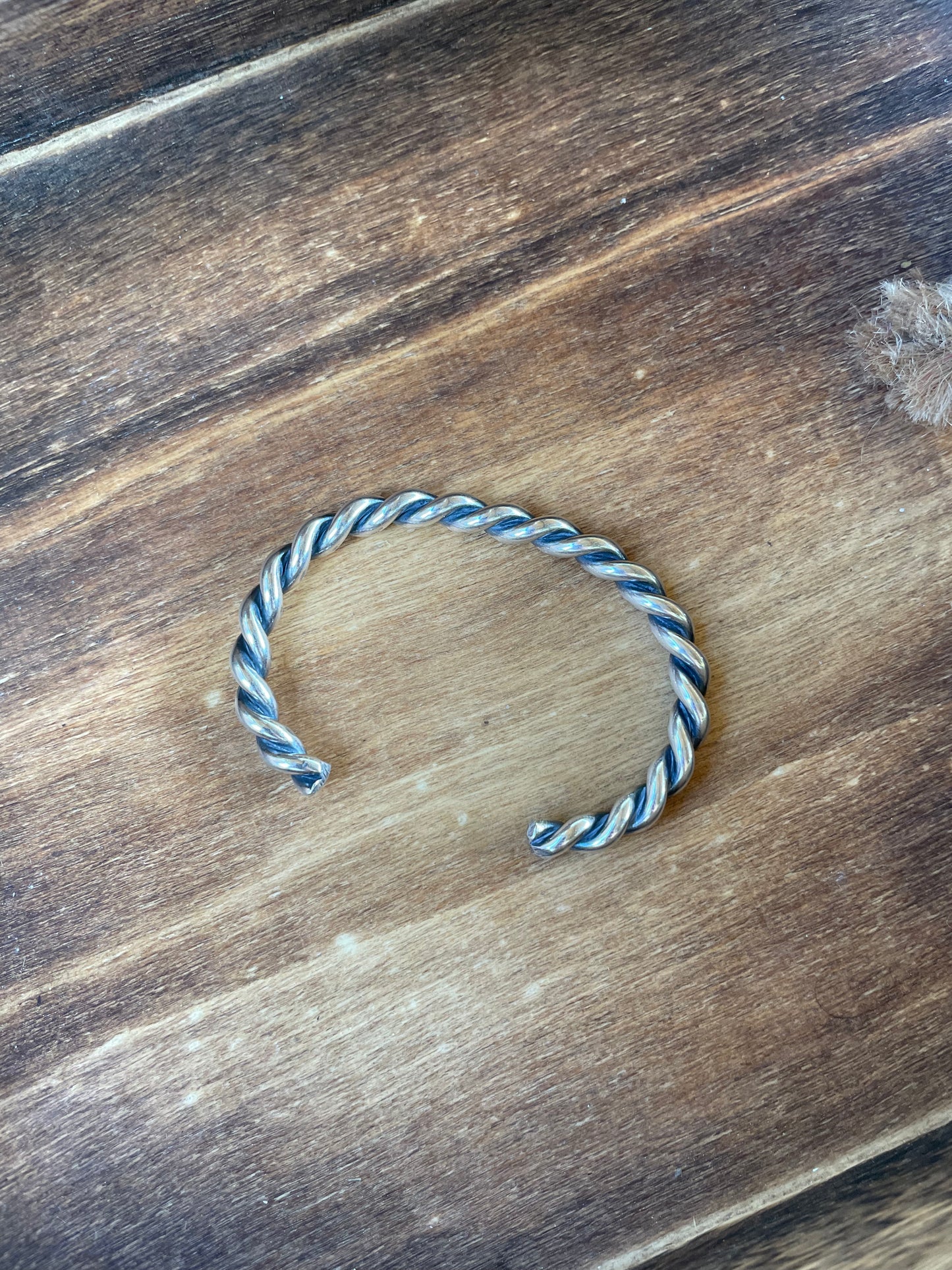 Large Twist Wire Sterling Silver Cuff