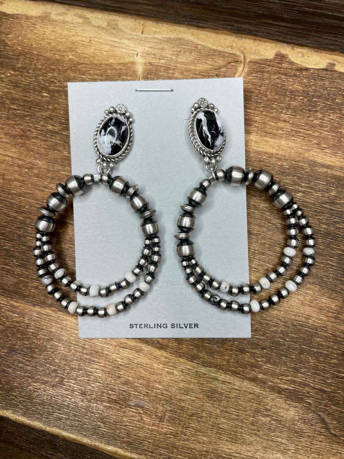 Kaleece White Buffalo Earrings