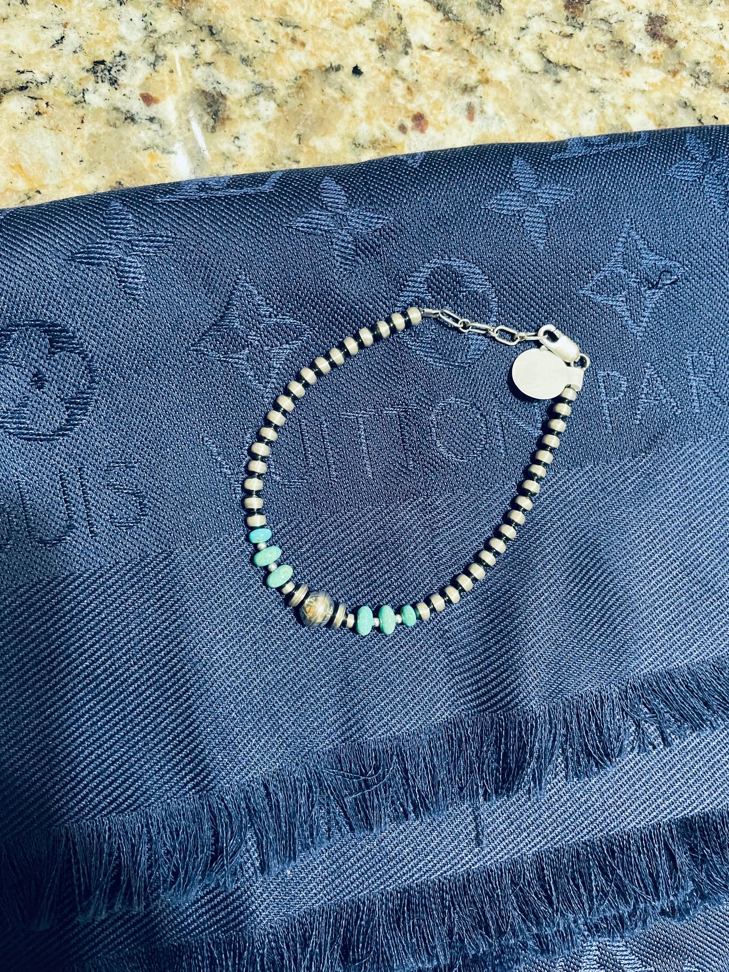 The Navajo Pearl Bracelets with Turquoise