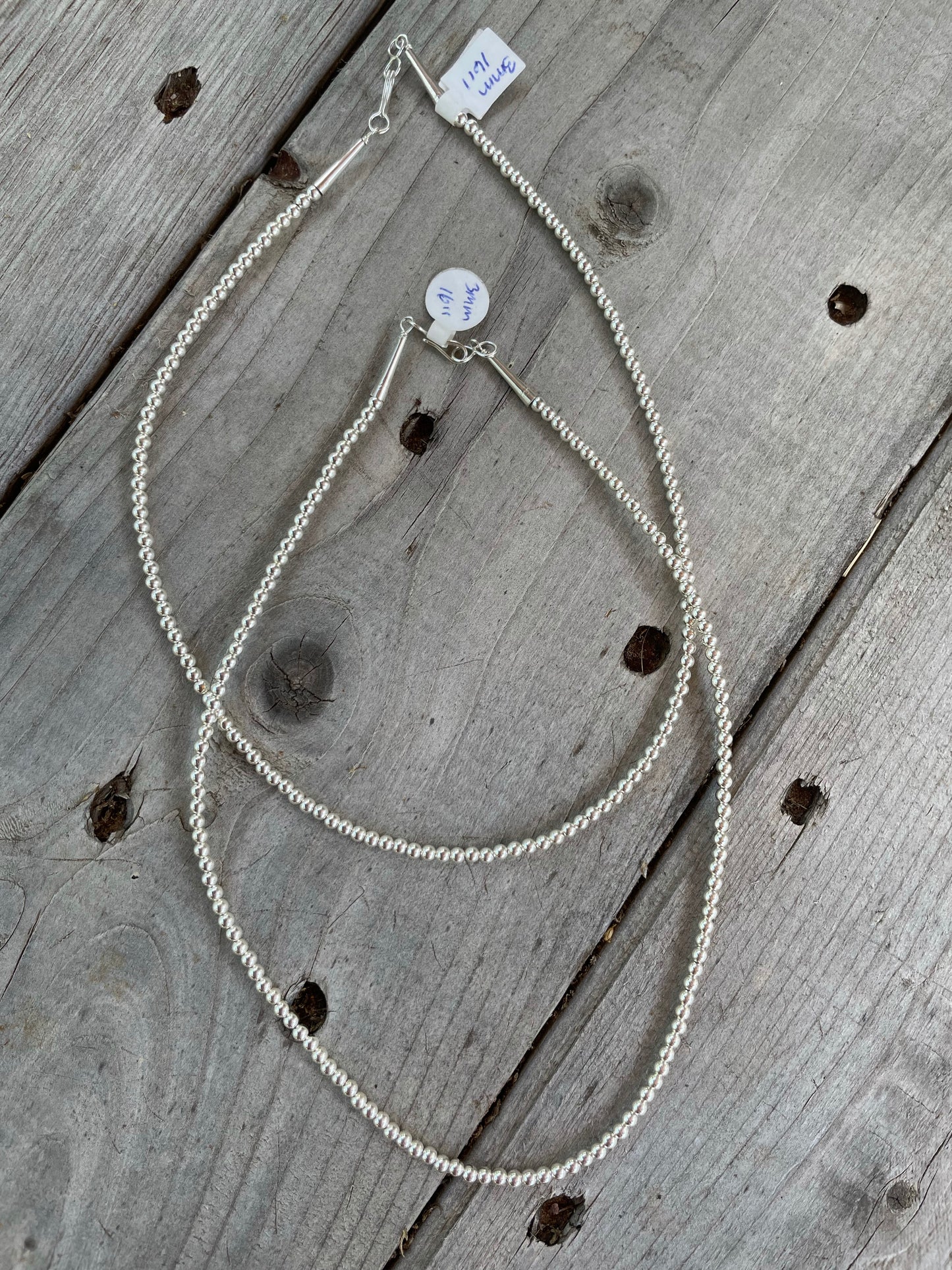 3mm High Shine Navajo Pearl Necklace