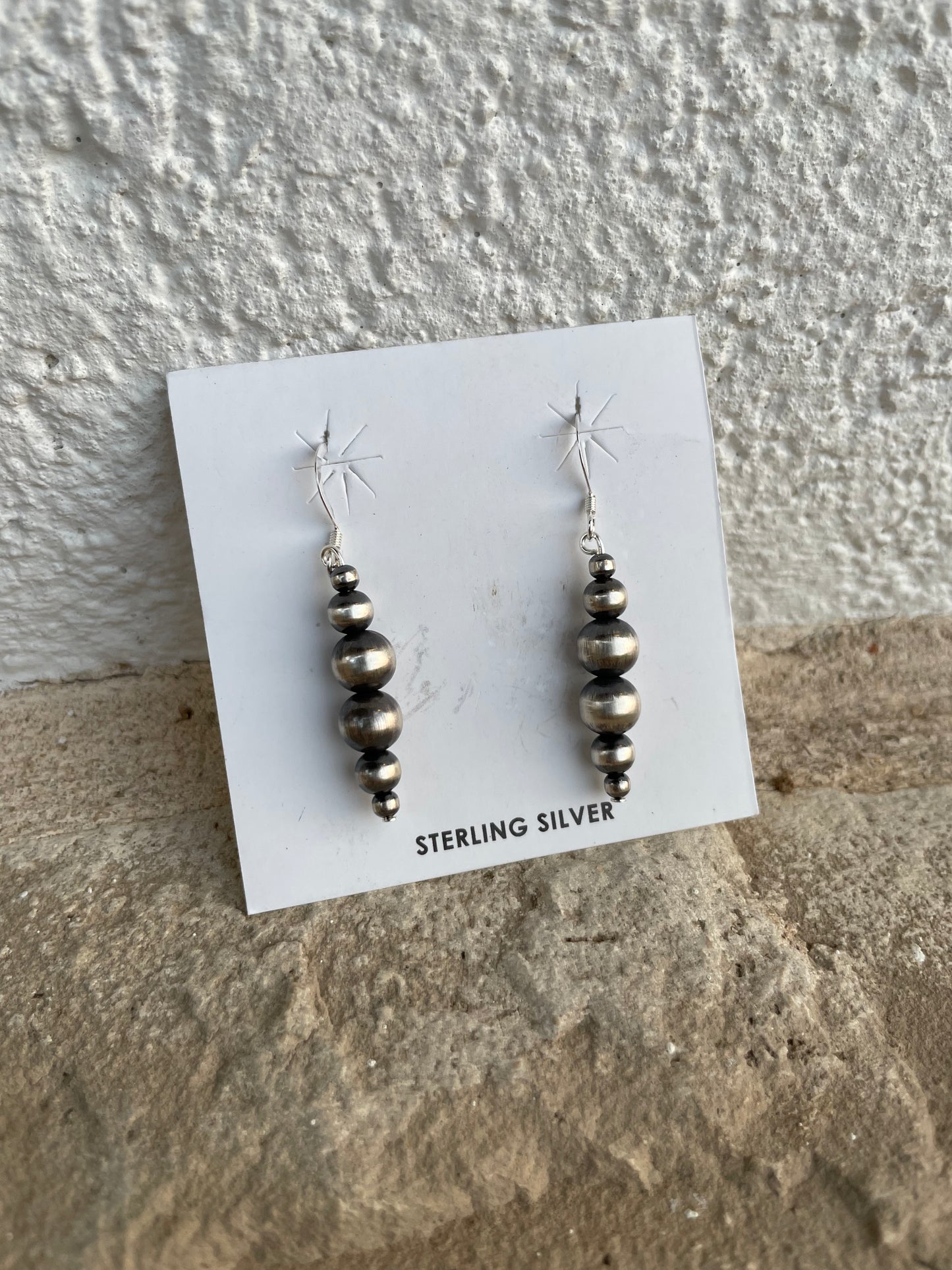 The Short Navajo Strand Earring 7mm 5mm 3mm