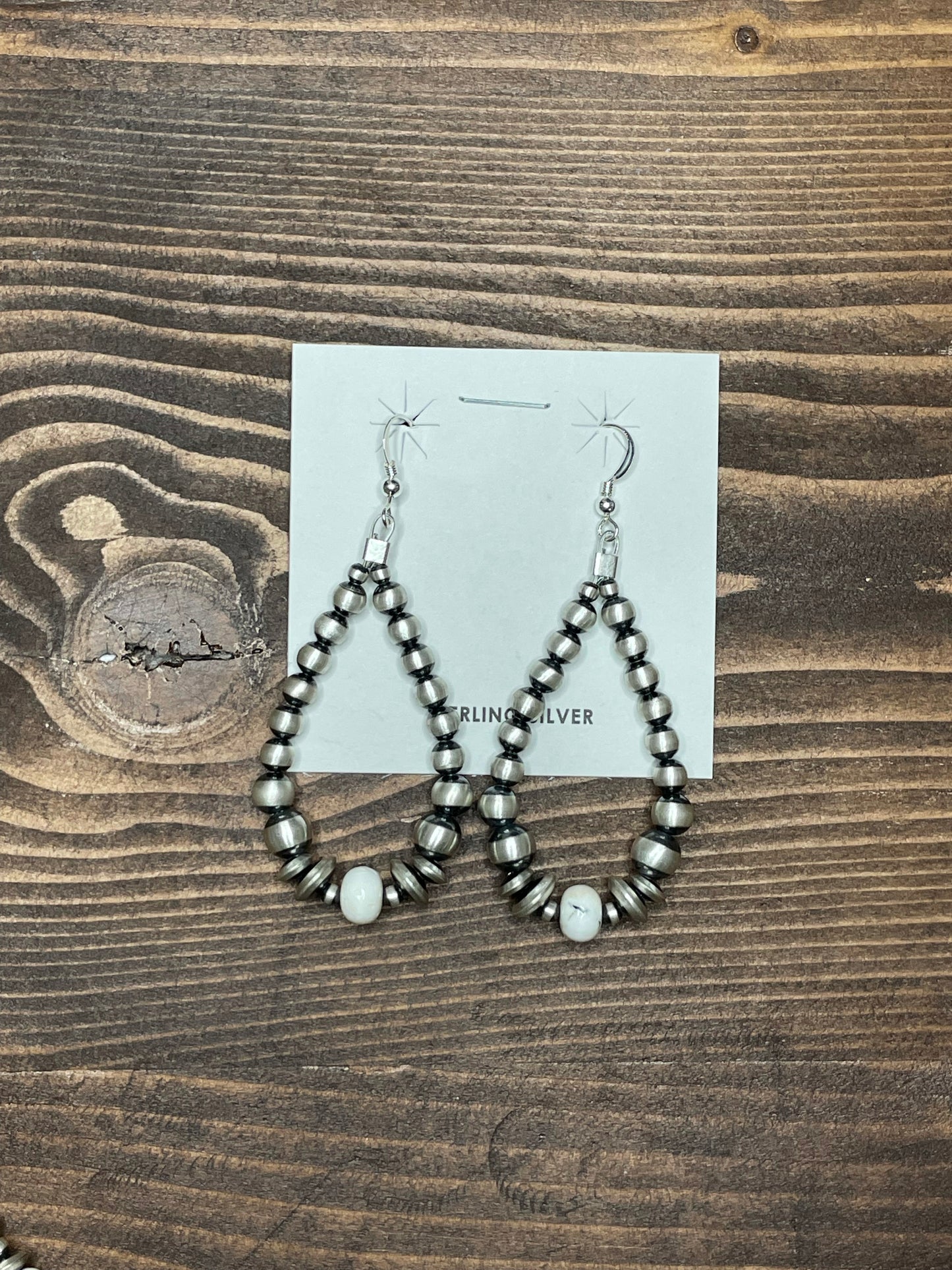 Teardrop White Buffalo Earrings