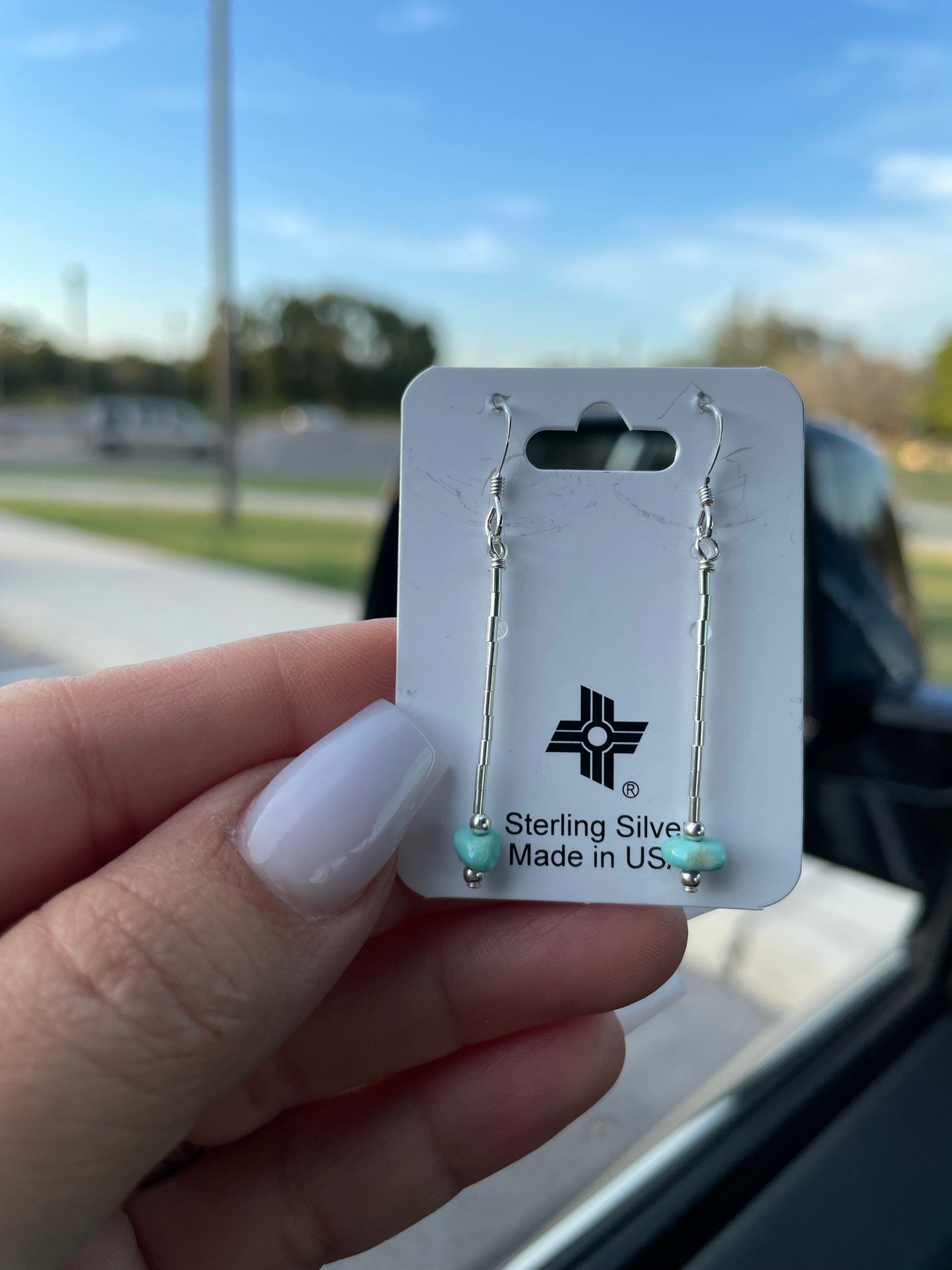 Liquid Silver Strand with Turquoise