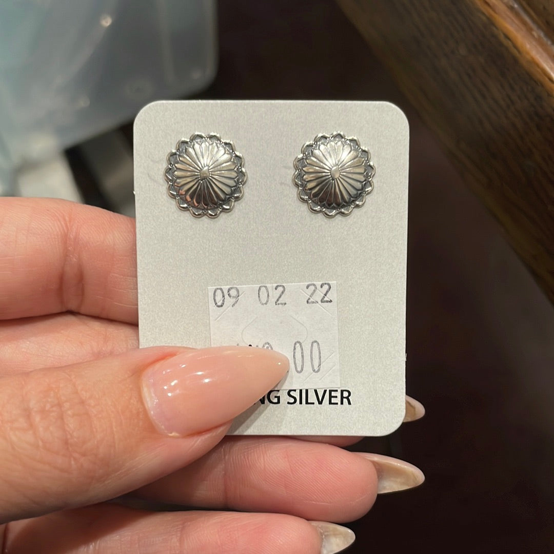 Small round stamped Concho