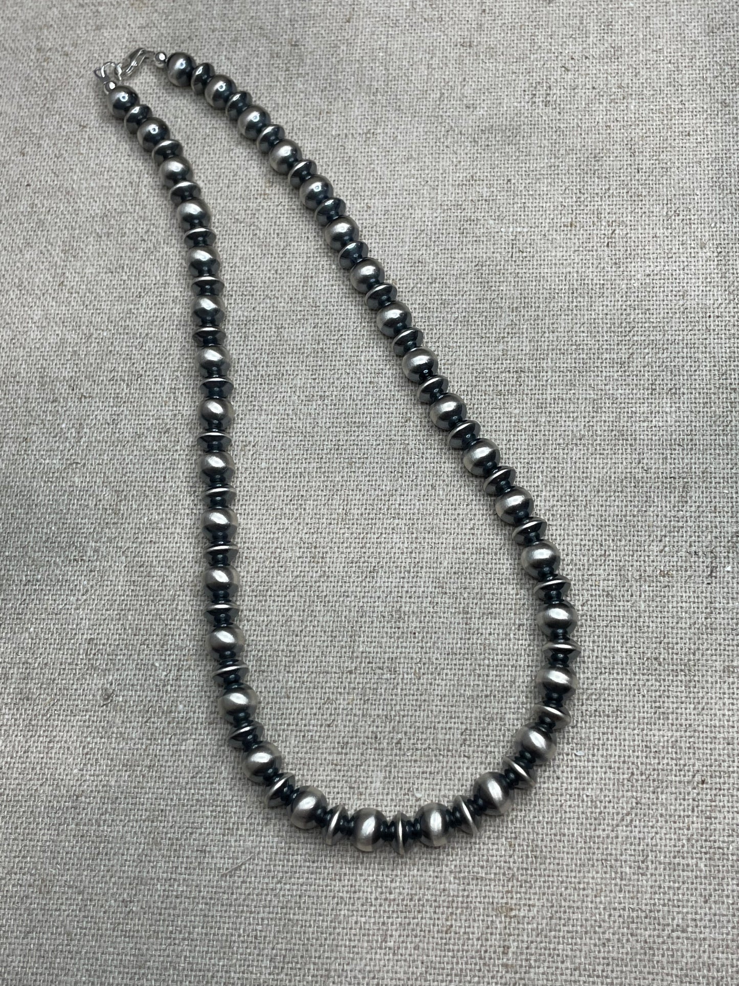 The Stormy 8mm Navajo Pearls w Saucer