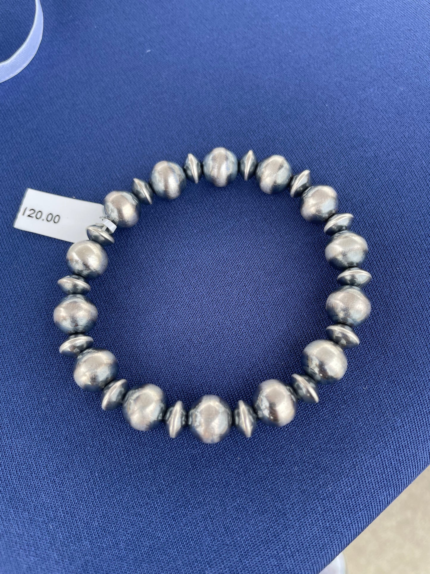 10mm & 7mm Saucer Navajo Pearls Bracelet