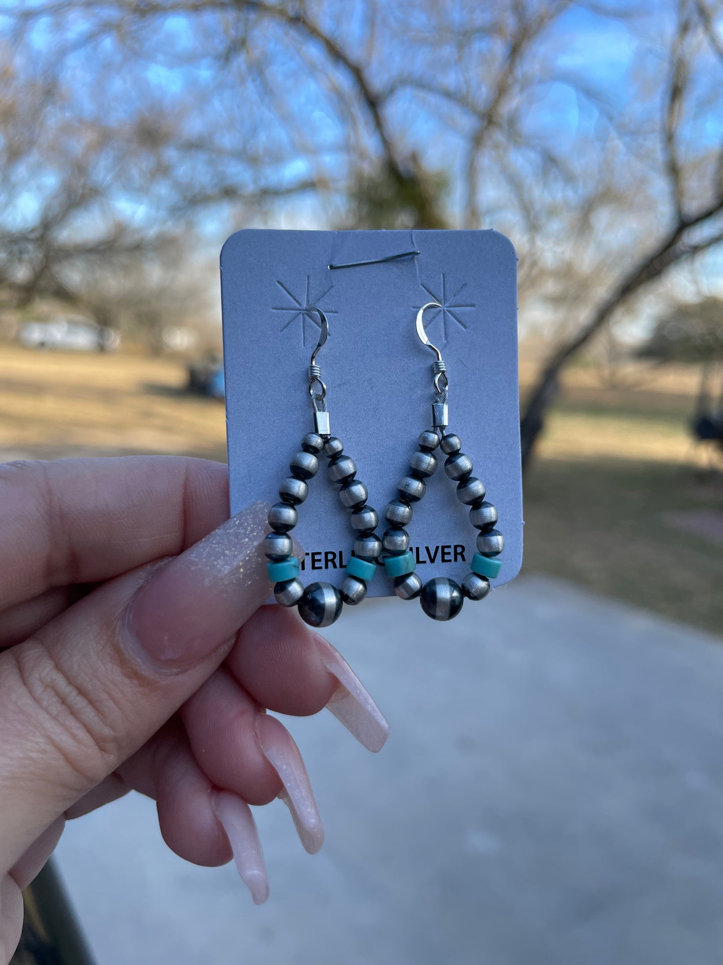 The Leah - Small Navajo Pearl Teardrop