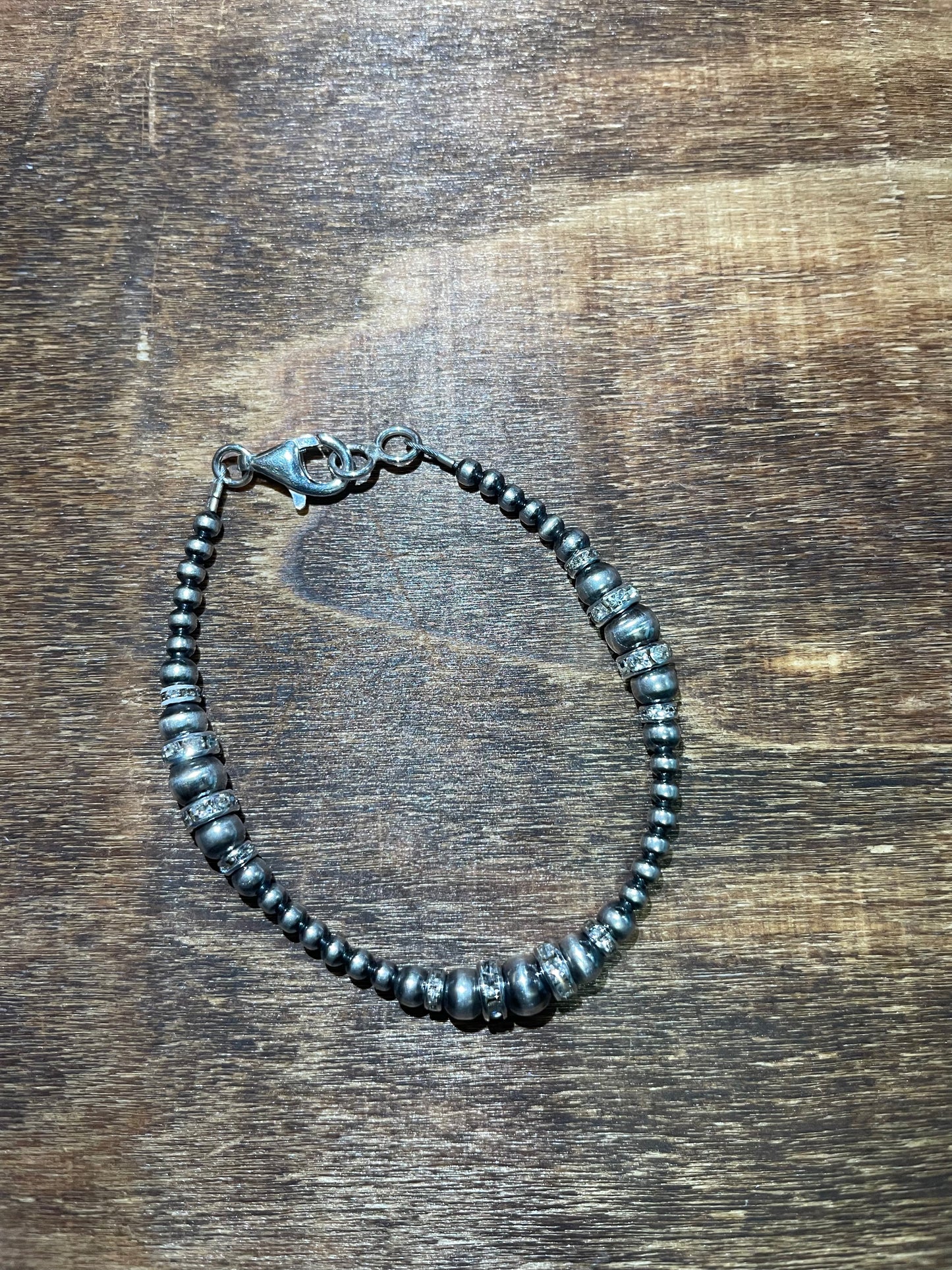 The Rustic Crystal Graduated Bracelet