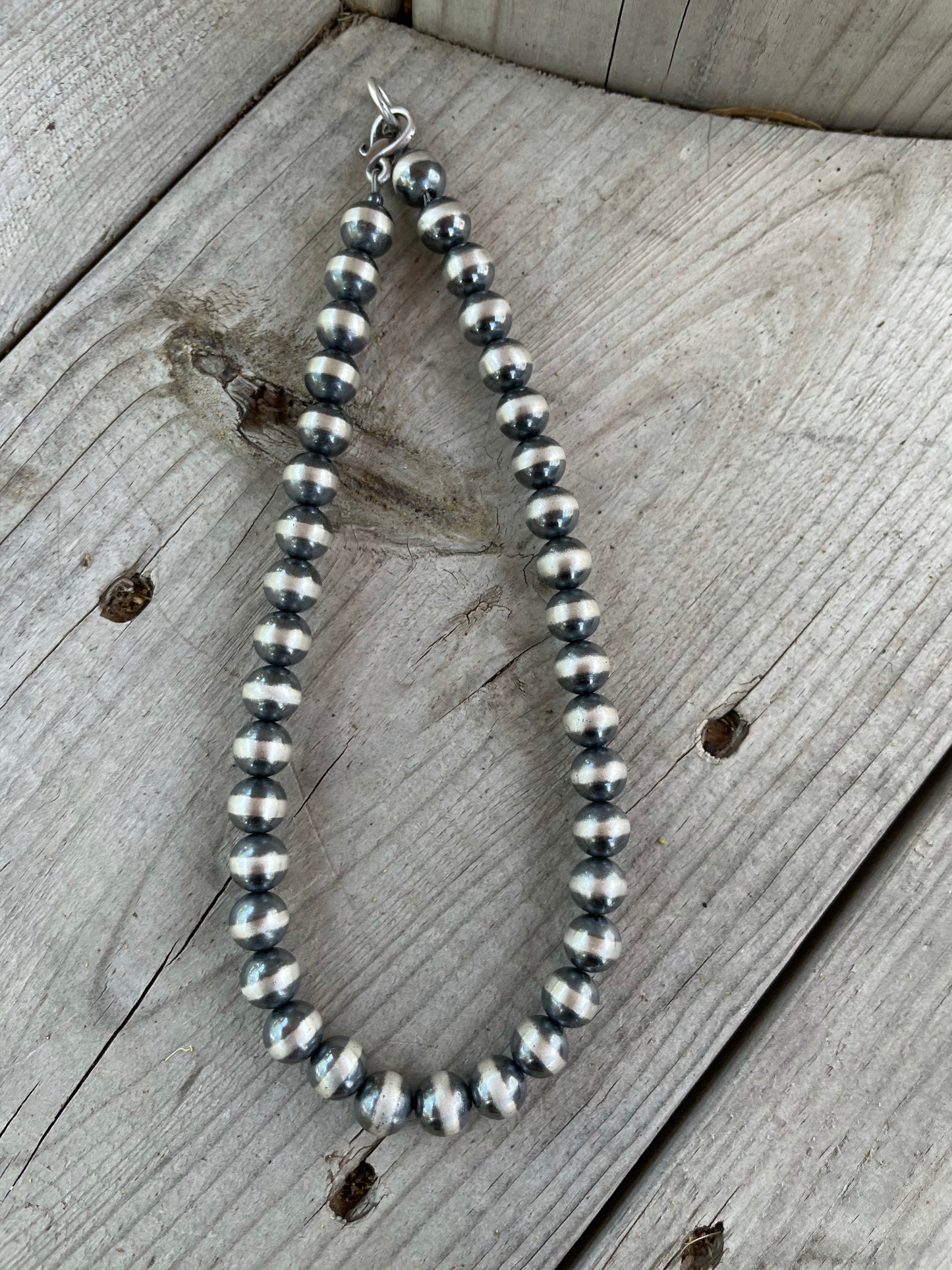 10mm Navajo Style Sterling Pearls