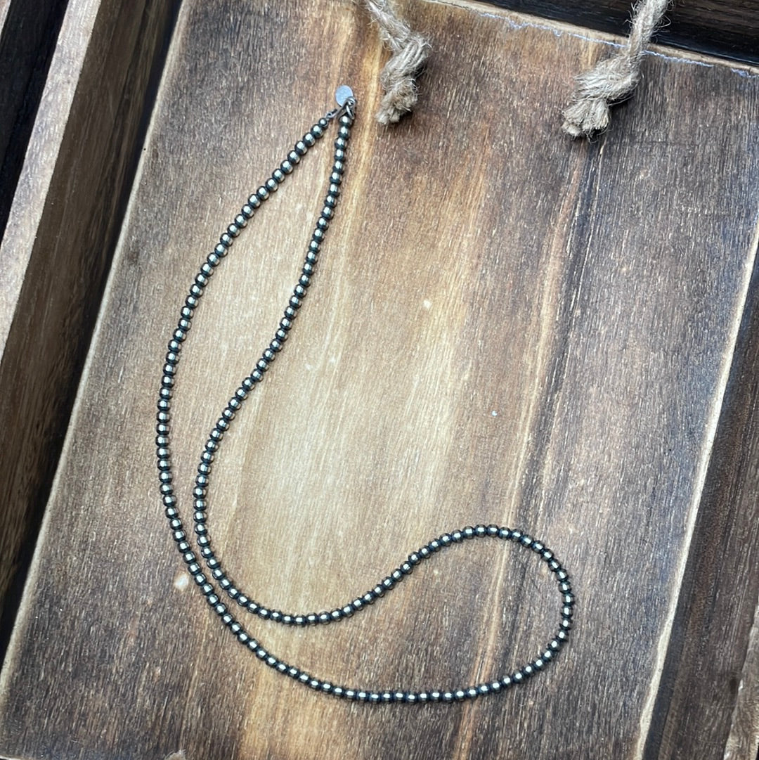 4mm Sterling Navajo Pearls