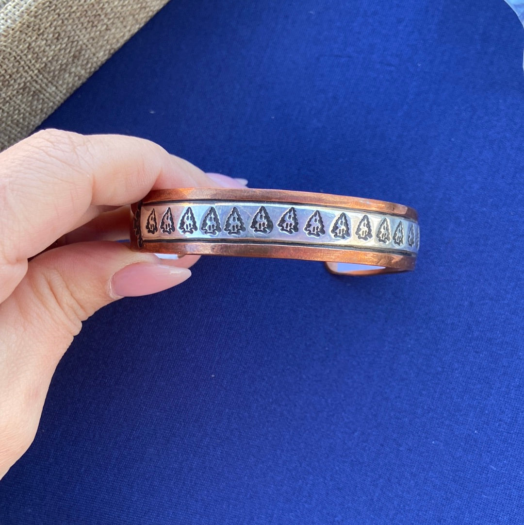 Copper and sterling Cuff