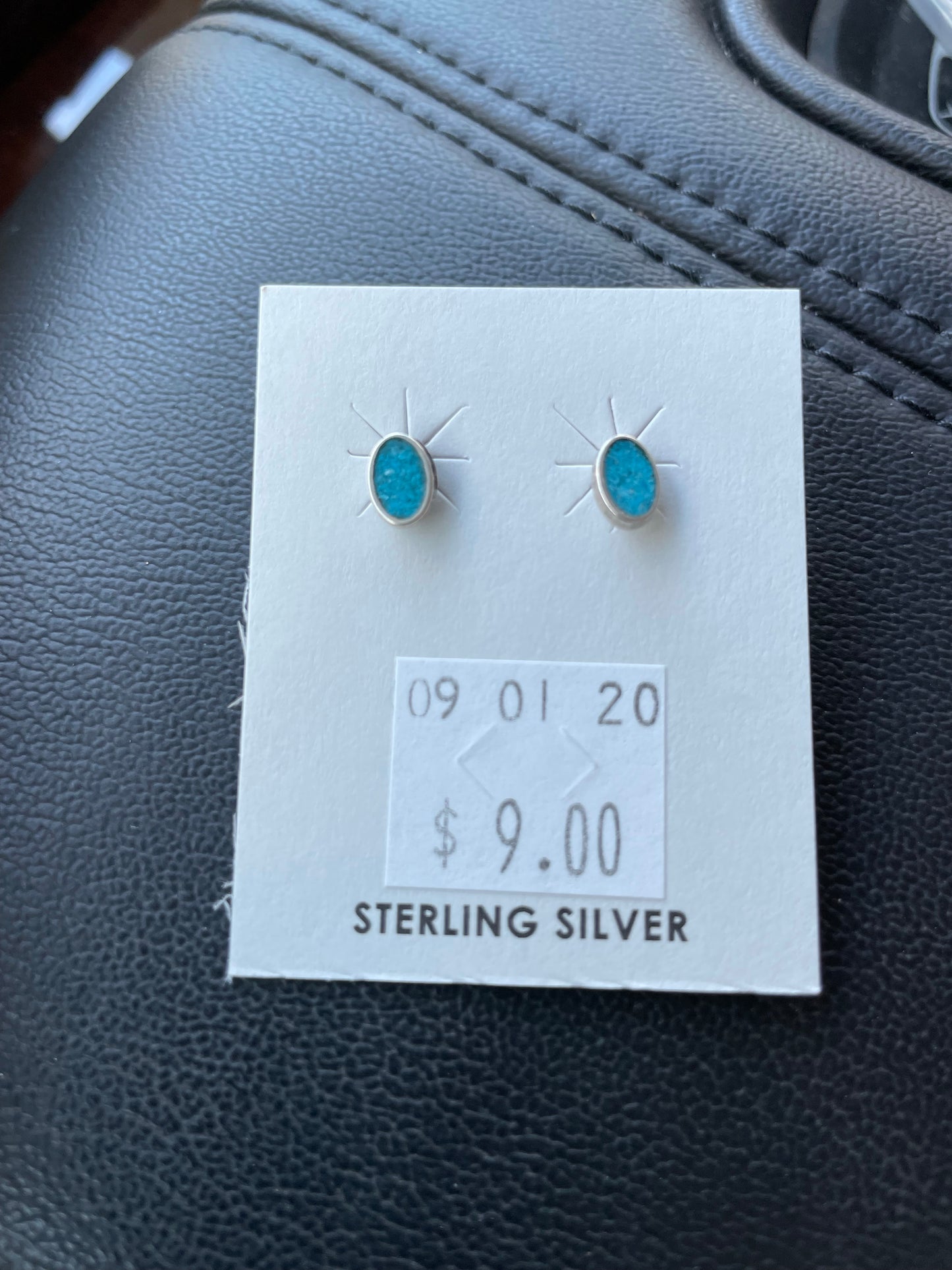 Zuni Turquoise Oval Stud