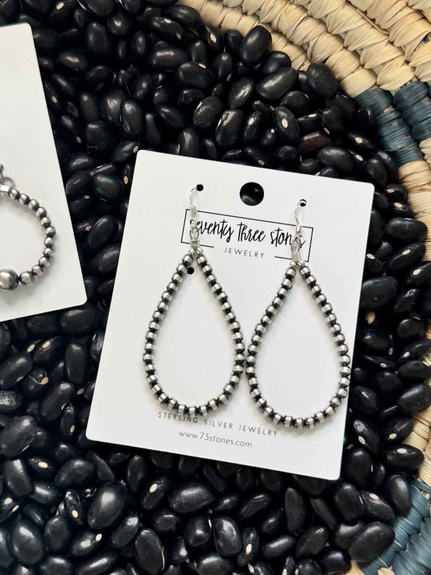 3mm teardrop Earrings 2.5”