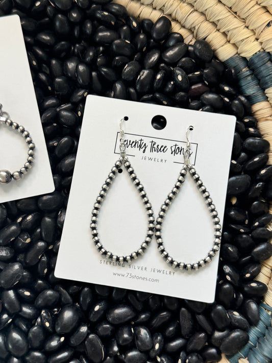 3mm teardrop Earrings 2.5”