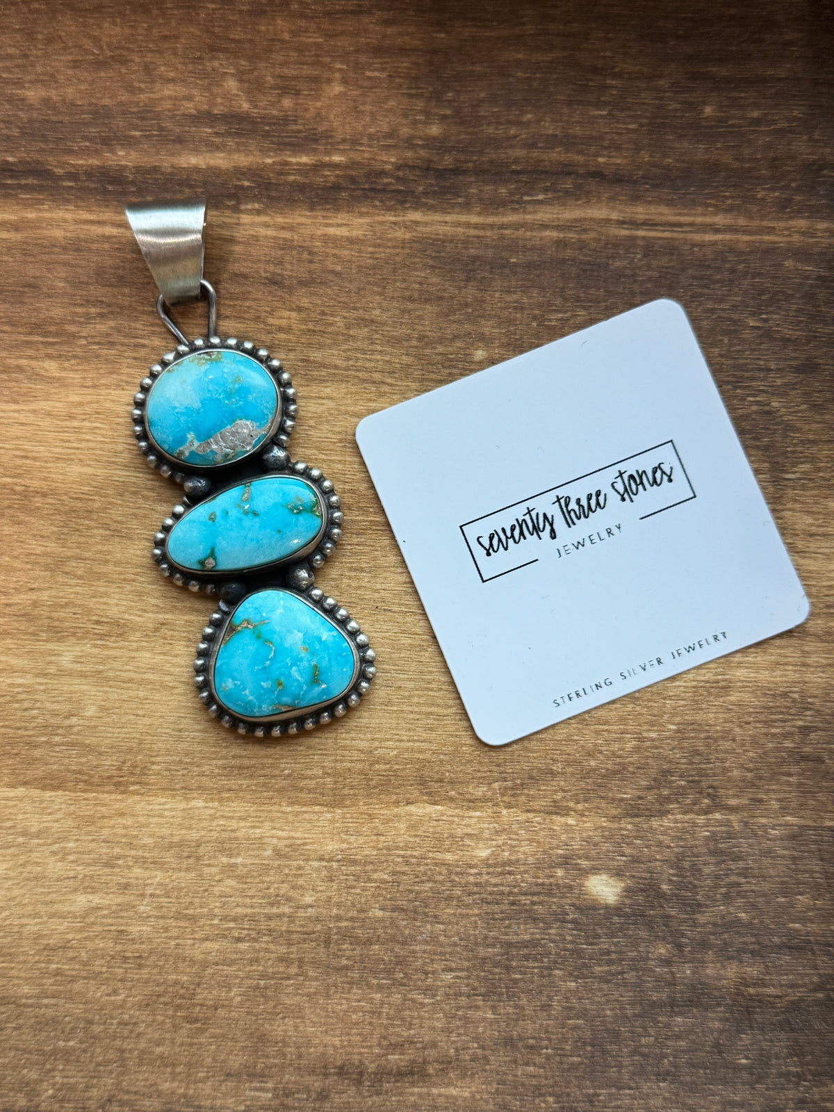 Sonoran Turquoise 3 stone Pendant Sheila Tso