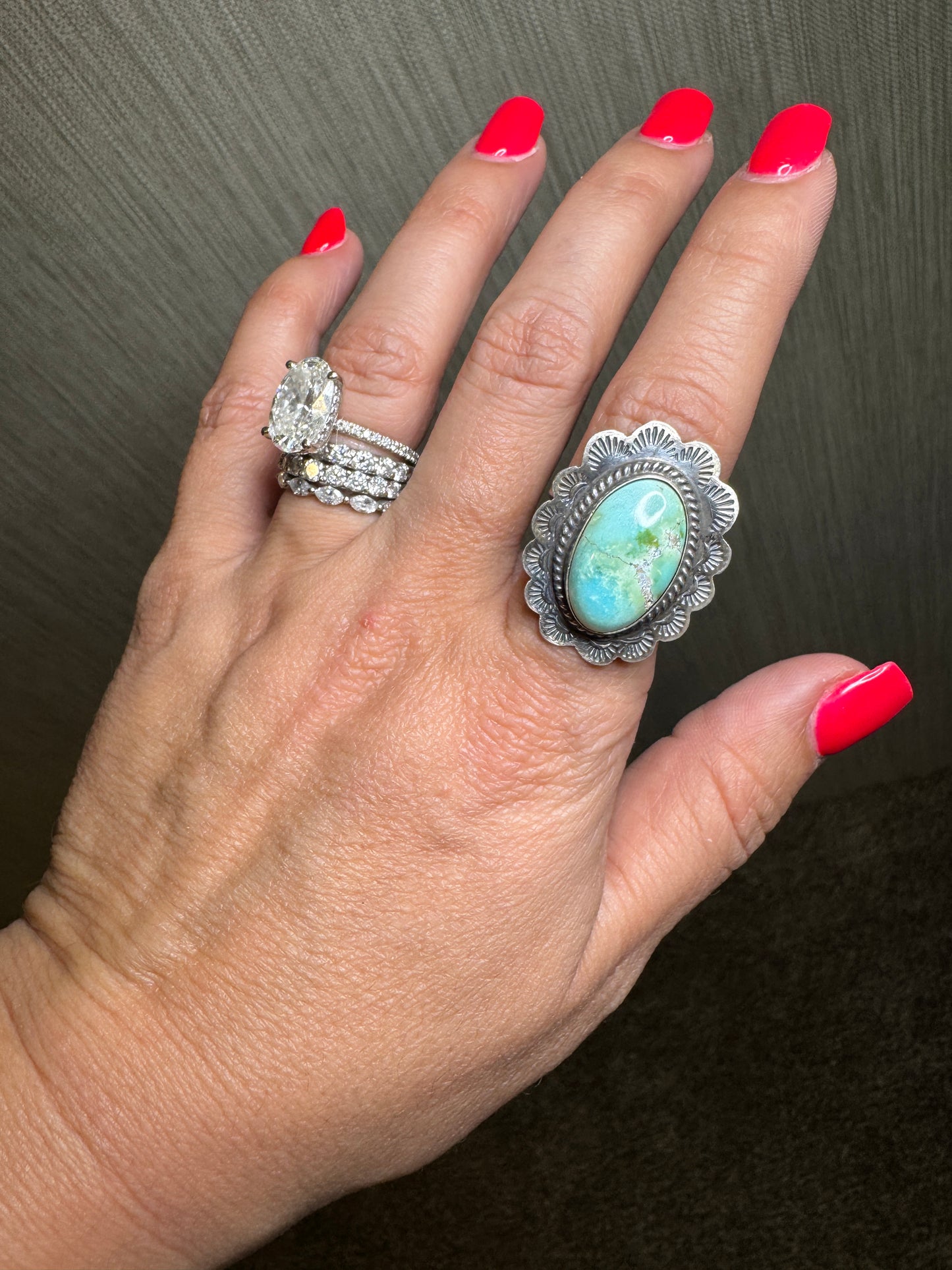 Turquoise Ring G sz8.5