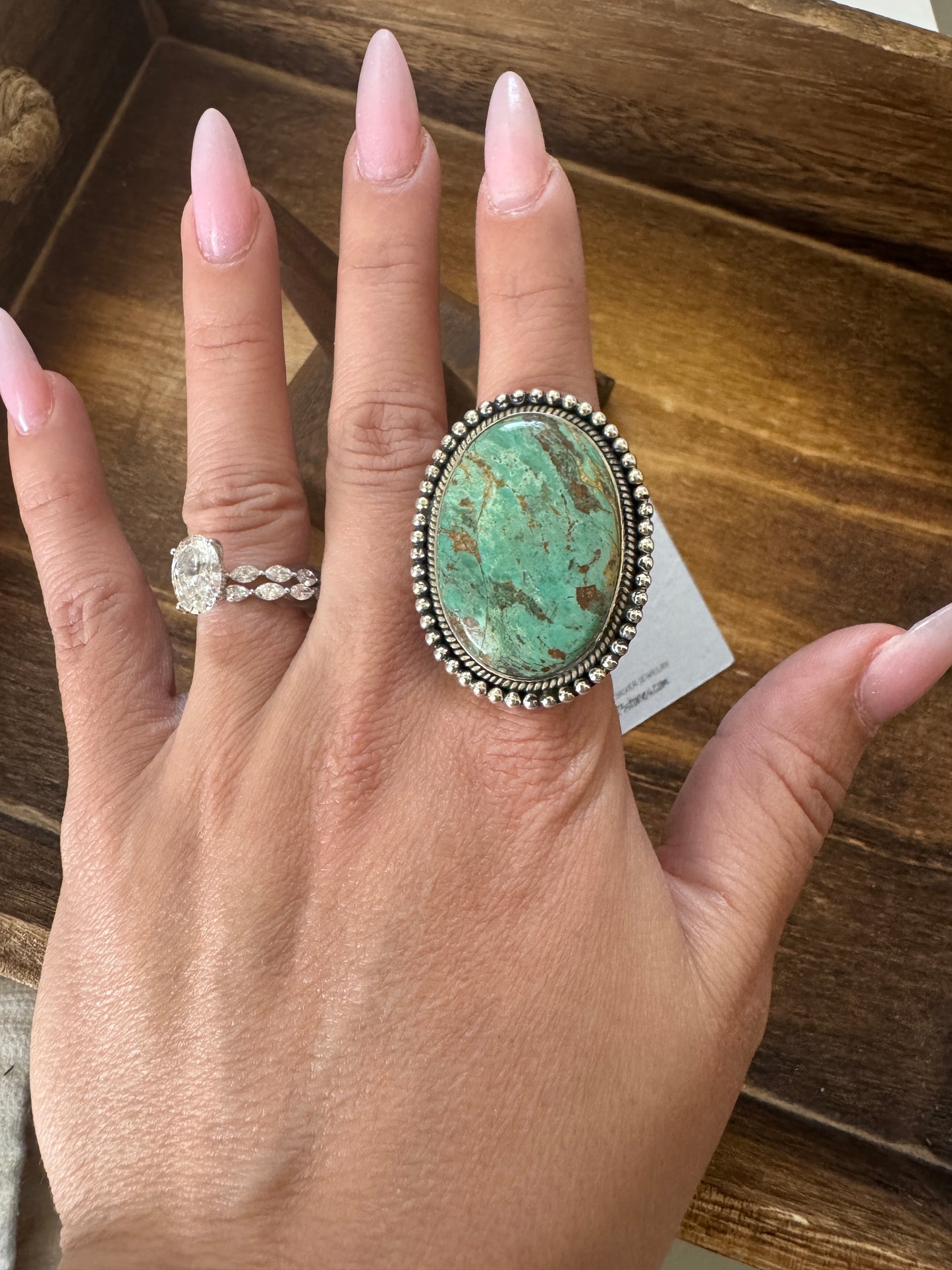 Geranium Turquoise  Ring Adjustable