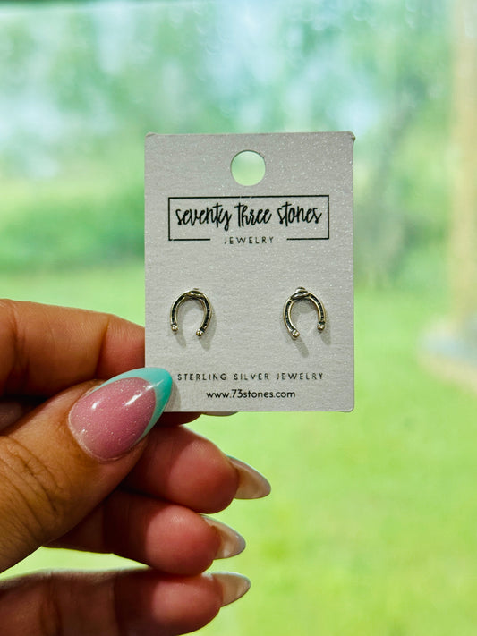Mini Horseshoe Stud Earrings