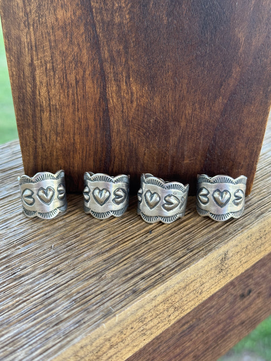 B Shorty Cigar Heart Band Ring