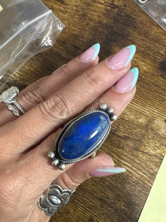 Blue lapis ring size 10