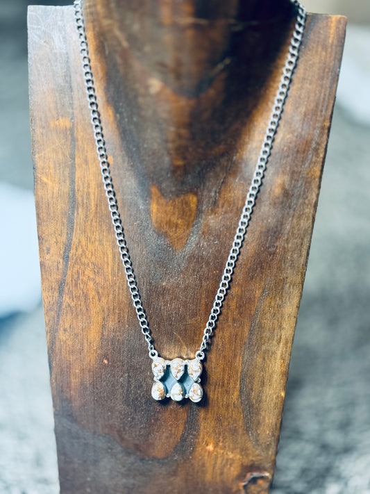 19” 6 stone Wild Horse Bar Necklace