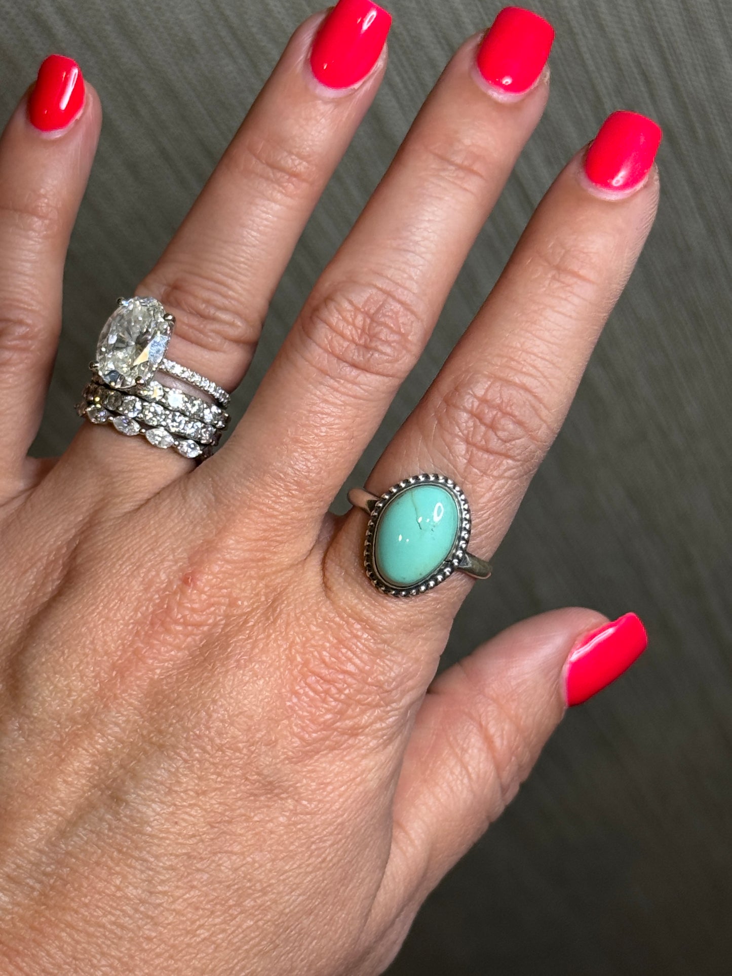 Turquoise Ring J sz7.5
