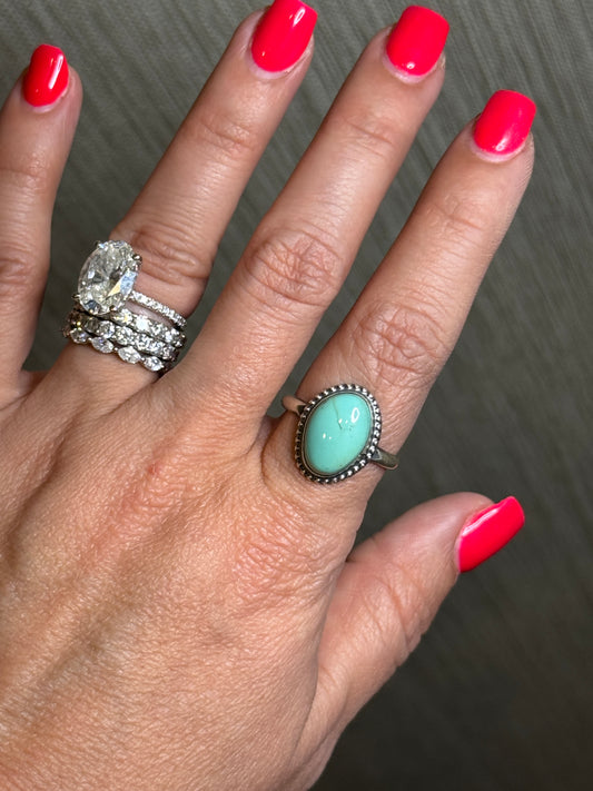 Turquoise Ring J sz7.5