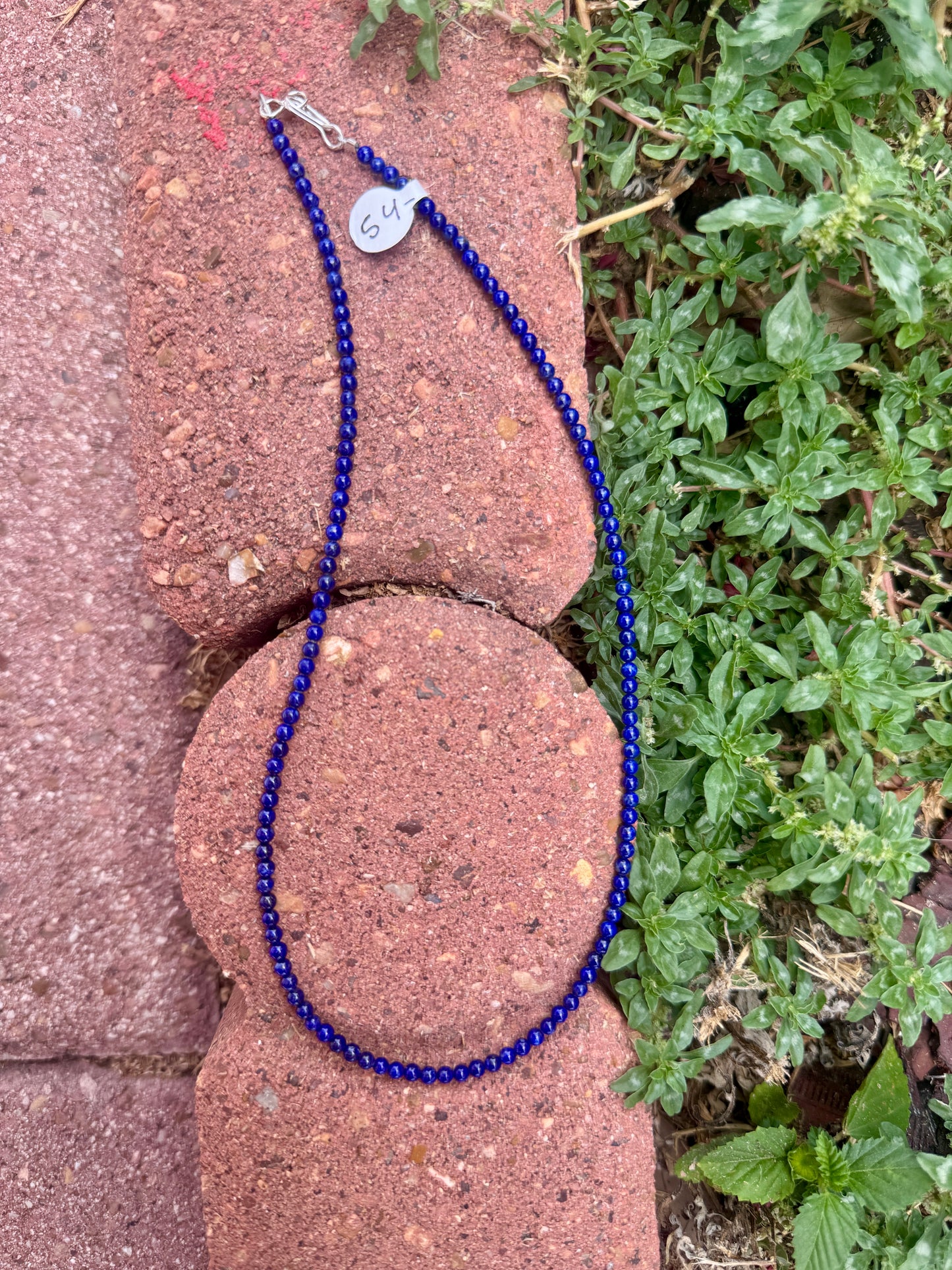 Lapis 3mm 17” necklace