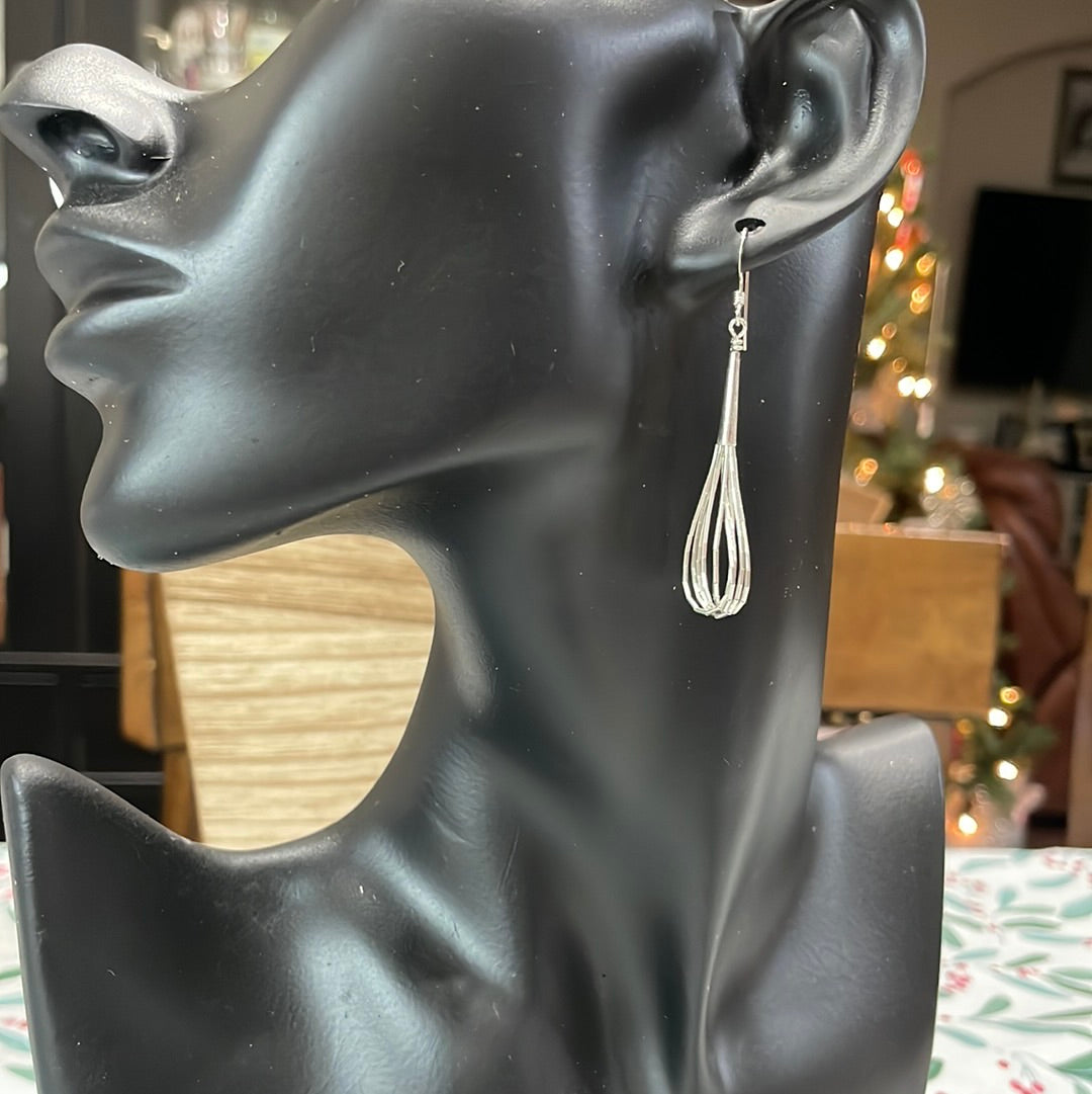 Liquid Silver 5 Strand Teardrop Earrings