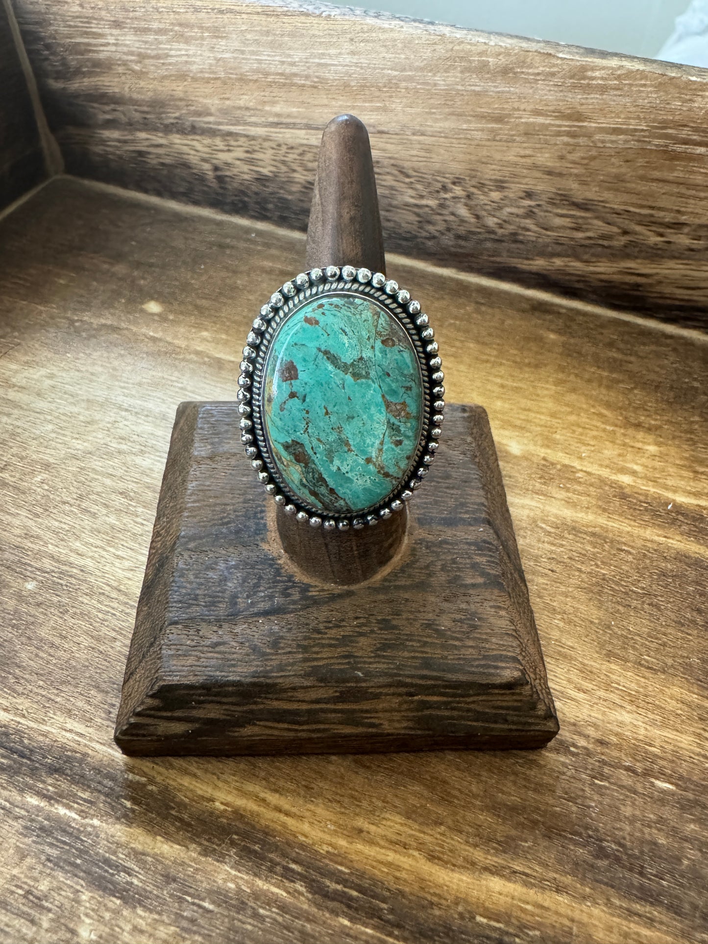 Geranium Turquoise  Ring Adjustable