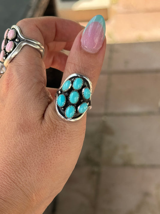 Turquoise Saddle Ring sz 7