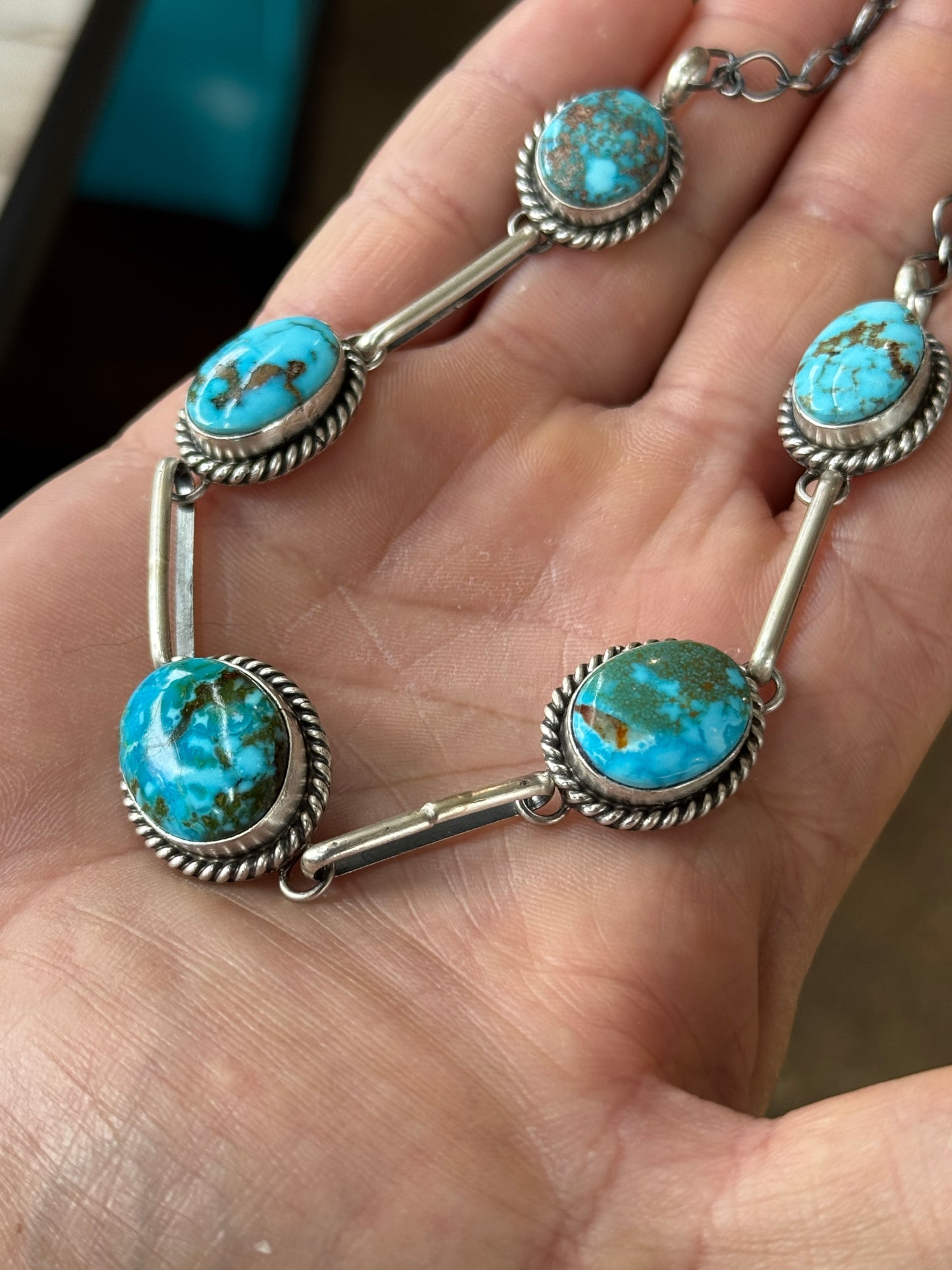 5 stone Turquoise Choker