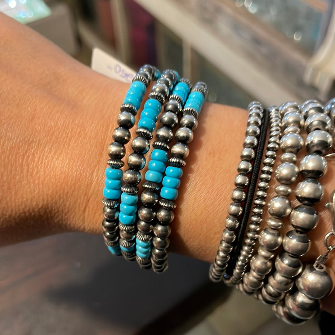 Kingman Turquoise Wrap bracelet