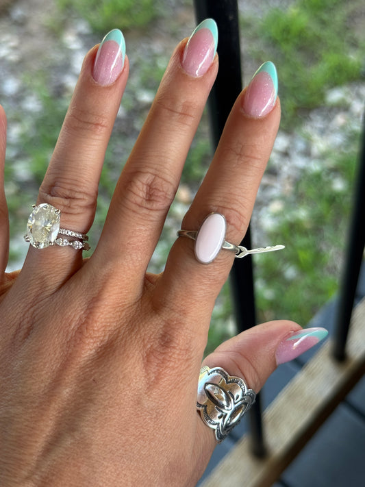 Pink Conch Ring Sz 6.5