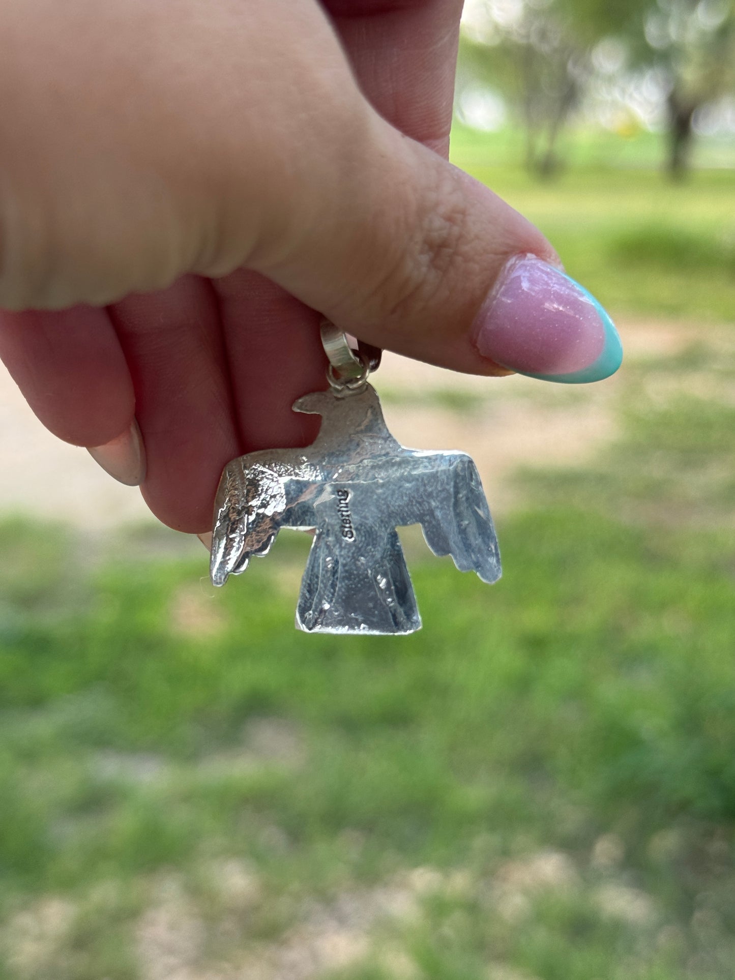 Thunderbird Turquoise Pendant
