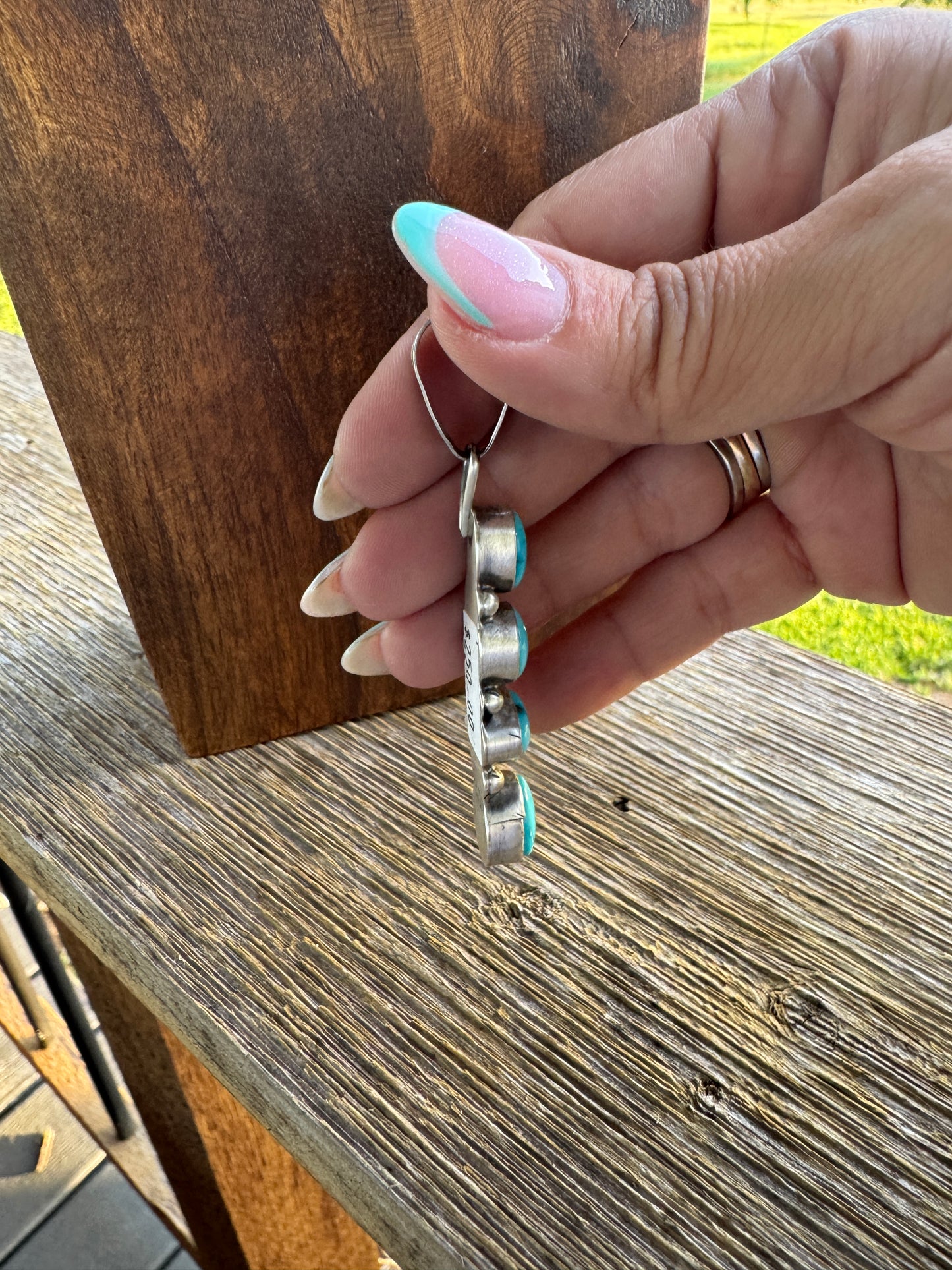 4 stone Turquoise  Pendant