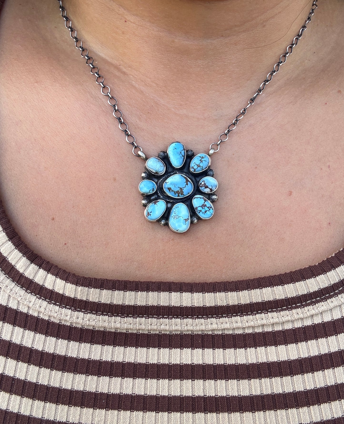 Golden Hills Cluster Bar Necklace