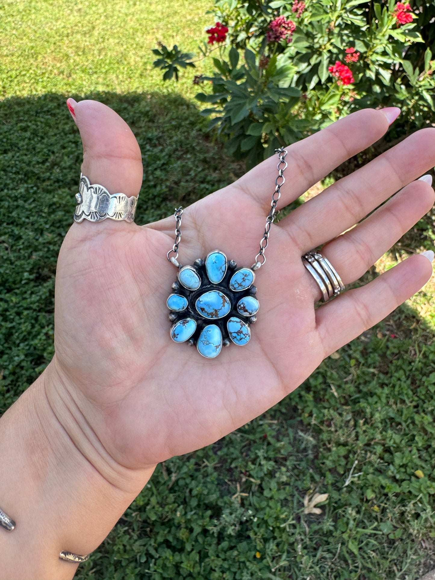 Golden Hills Cluster Bar Necklace