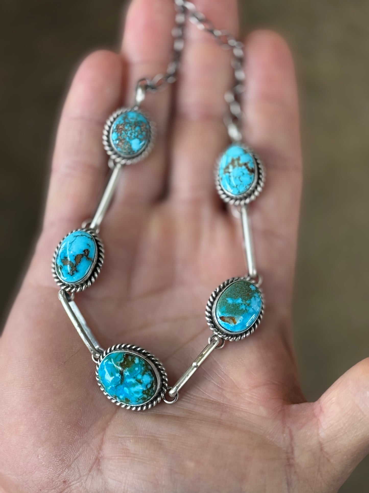 5 stone Turquoise Choker