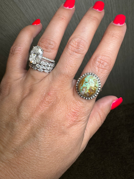 Turquoise Ring L Sz. 8
