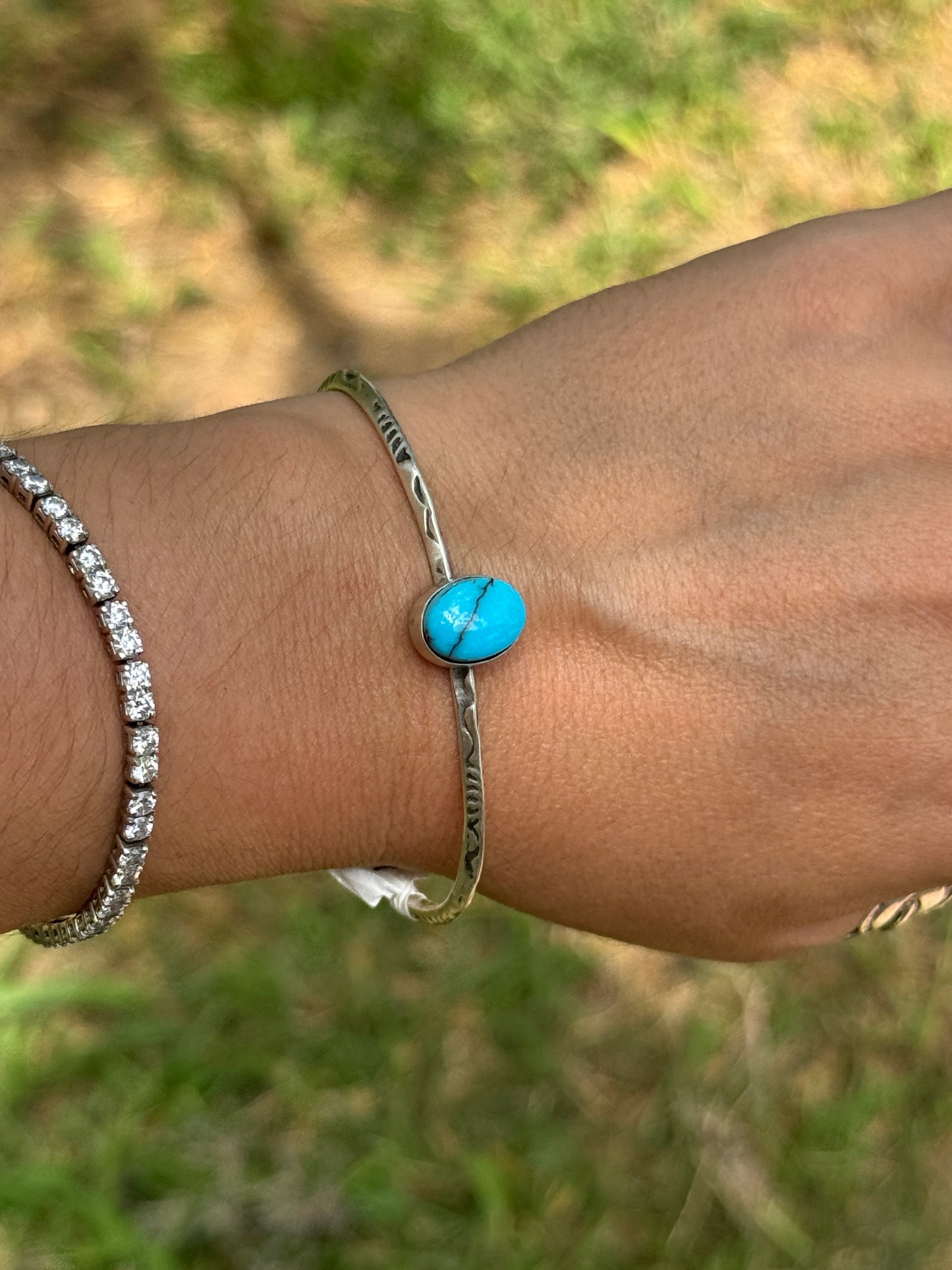 Oval Turquoise  Cuff Prince Turquoise