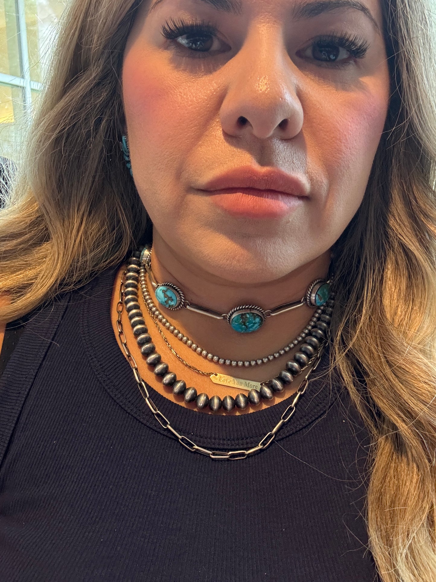 5 stone Turquoise Choker