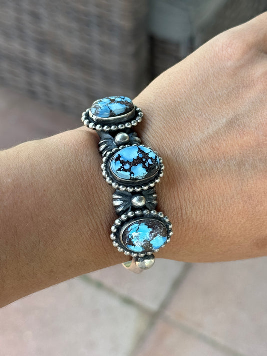 Golden Hills 3 Stone Cuff by Chimney Butte